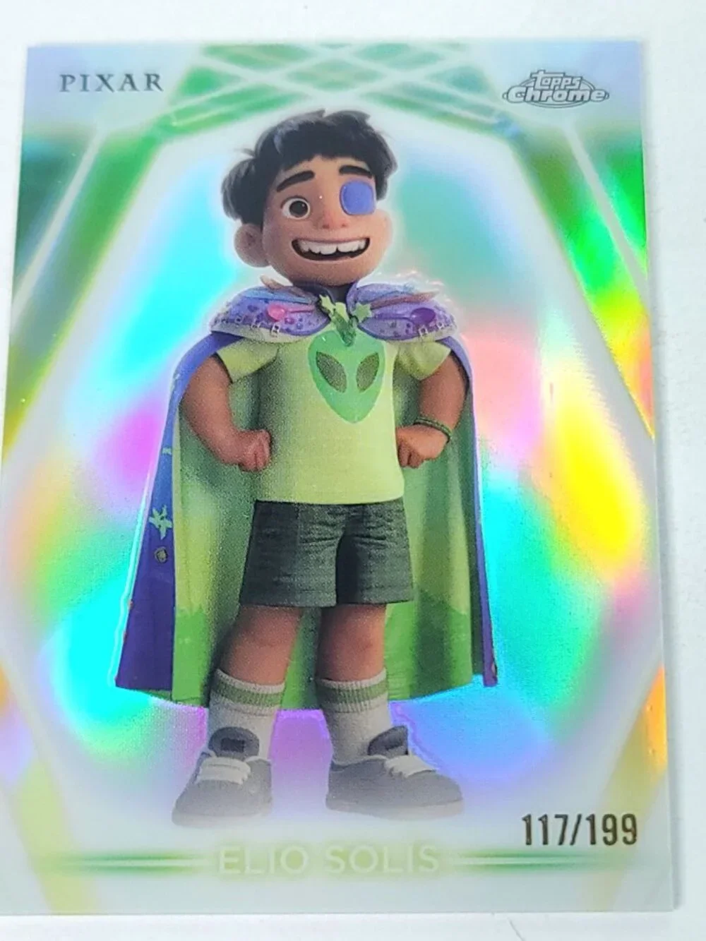 Elio Solis Topps 2026 Disney Neon Holo Chrome Refractor Limited 117/199 CNE